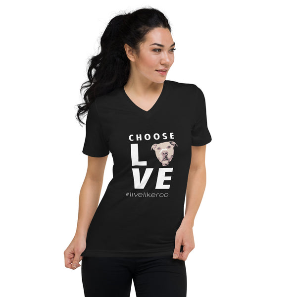 Choose Love Unisex Short Sleeve V-Neck T-Shirt