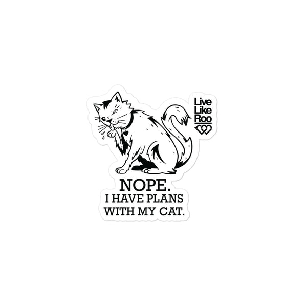 Nope cat Bubble-free stickers