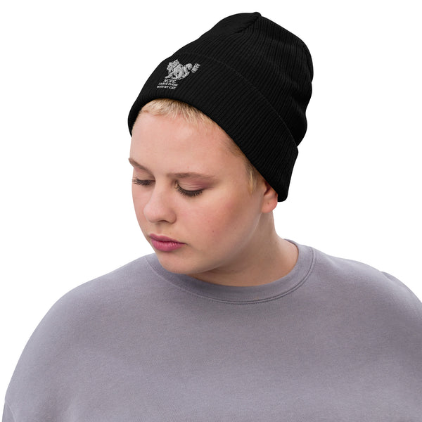 Nope Cat Ribbed knit beanie