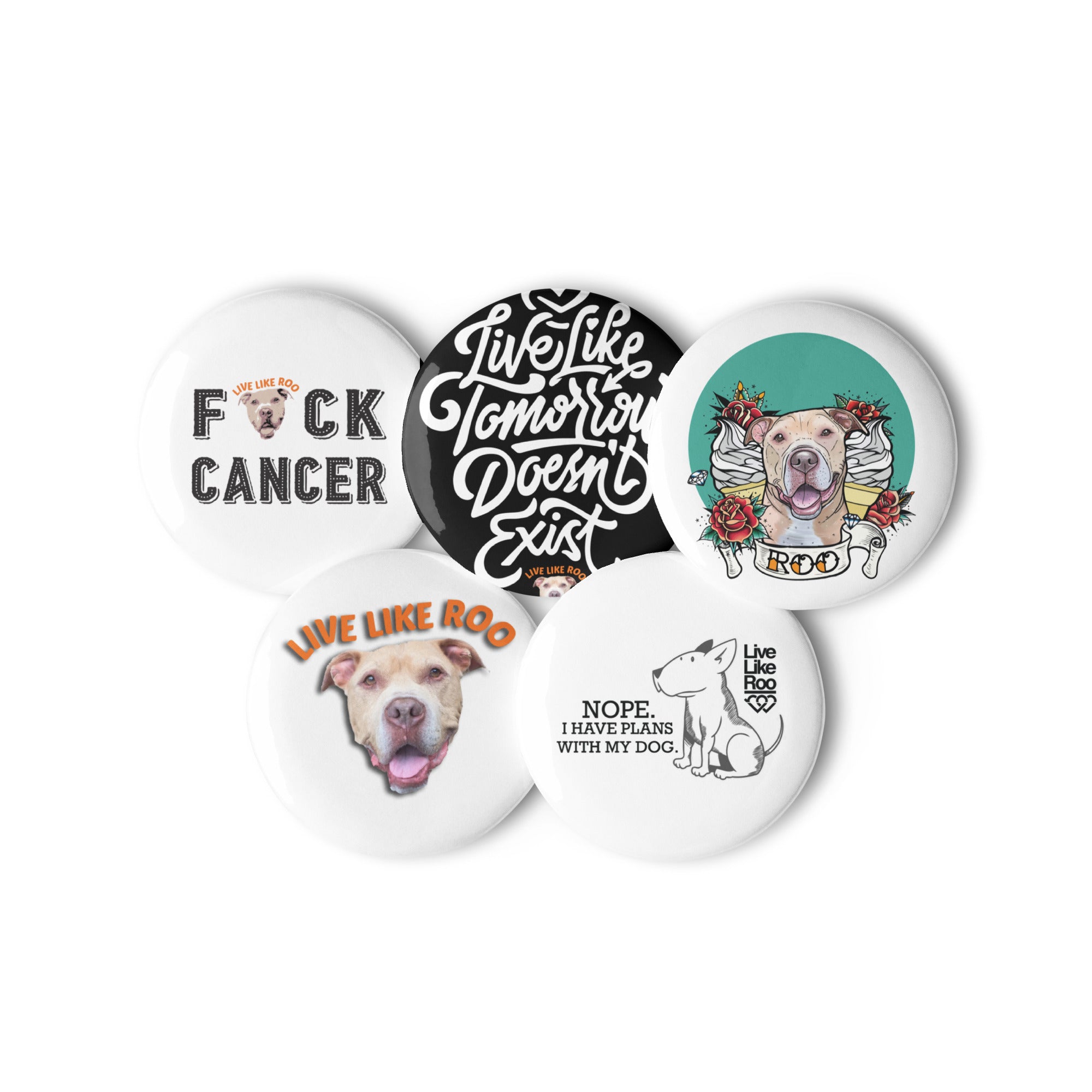 Live Like Roo Set of pin buttons – LiveLikeRoo