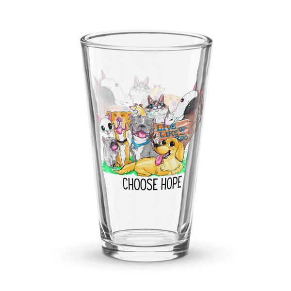 Choose Hope Shaker pint glass