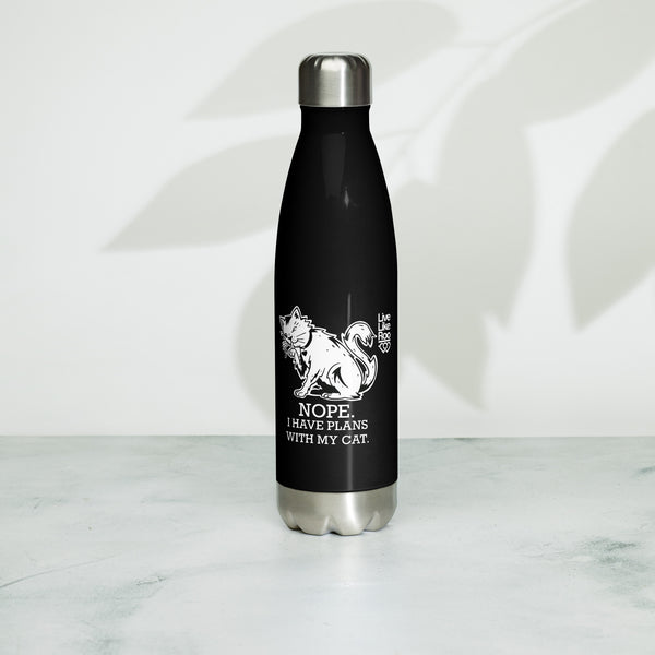 Nope Cat Stainless steel water bottle