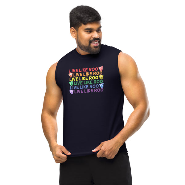 Rainbow Live Like Roo Muscle Shirt