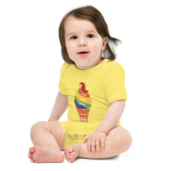Rainbow Ice Cream Baby Short Sleeve Bodysuit
