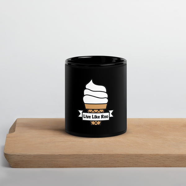 Ice Cream Black Glossy Mug