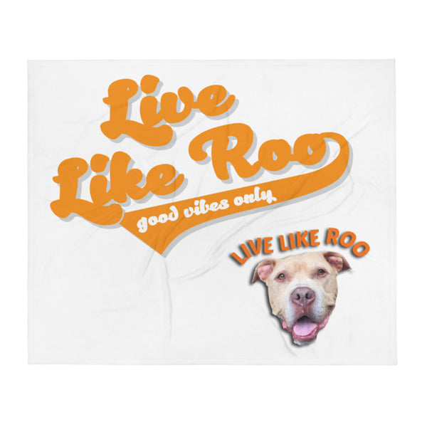 Live Like Roo Face Logo Throw Blanket