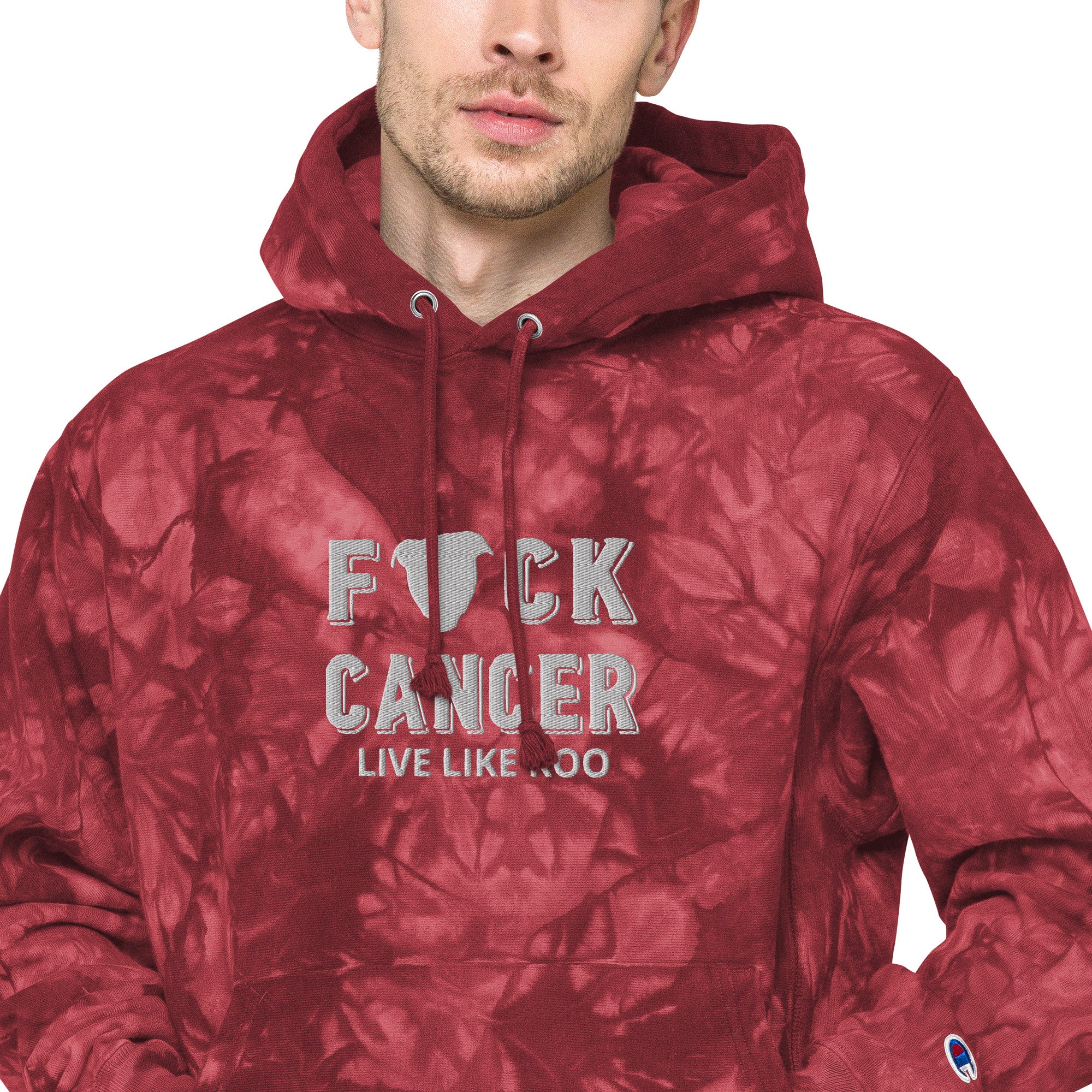 F@%K popular Cancer Unisex Champion tie-dye hoodie